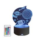 Casa si Gradina - Corpuri si surse de iluminat - Veioze si lampi - Lampi de veghe copii - Lampa de veghe 3D LED, Planete si stele, 16 culori, cu telecomanda, lumina ambientala, alimentare USB cu incarcator priza si/sau 3 baterii AA - Infinity.ro