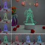 Casa si Gradina - Corpuri si surse de iluminat - Veioze si lampi - Lampi de veghe copii - Lampa de veghe 3D LED, Captain America, 16 Culori, cu telecomanda, alimentare USB sau 3 baterii AA - Infinity.ro