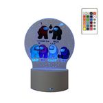 Casa si Gradina - Corpuri si surse de iluminat - Veioze si lampi - Lampi de veghe copii - Lampa de veghe LED, Among US, 16 culori, cu telecomanda, alimentare USB sau 3 baterii AA - Infinity.ro