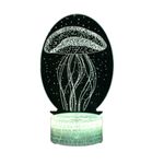 Casa si Gradina - Corpuri si surse de iluminat - Veioze si lampi - Lampi de veghe copii - Lampa de veghe3D LED, Meduza, 7 Culori, Lumina Ambientala, Alimentare USB cu Incarcator priza si/sau 3 baterii AA - Infinity.ro