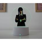Casa si Gradina - Corpuri si surse de iluminat - Veioze si lampi - Lampi de veghe copii - Lampa de veghe LED, Wednesday Addams, 7 culori, alimentare USB sau 3 baterii AA - Infinity.ro