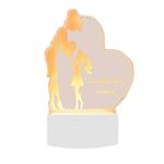 Casa si Gradina - Corpuri si surse de iluminat - Veioze si lampi - Lampi de veghe copii - Lampa de veghe 3D LED, Inima personalizata  "La multi ani, mama!", fetita 7 culori, lumina ambientala, alimentare USB cu incarcator priza si/sau 3 baterii AA - Infinity.ro