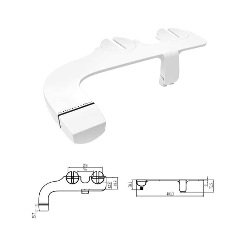 Casa si Gradina - Sanitare - Obiecte sanitare - Accesorii vase de toaleta - Bideu pentru vasul de wc, Adsinio, non-electric, apa calda sau rece, presiune ajustabila, alb - Infinity.ro