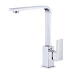 Casa si Gradina - Sanitare - Chiuveta bucatarie si accesorii - Baterii bucatarie - Baterie chiuveta bucatarie, Adsinio, pipa inalta, rotativa, monocomanda, Argintiu - Infinity.ro