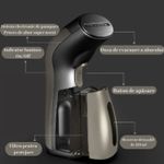 Electronice si Electrocasnice - Ingrijirea tesaturilor - Fiare de calcat - Aparat portabil de calcat cu aburi, Adsinio, Vertical si orizontal, 1000W, Negru-auriu, Husa de transport, - Infinity.ro