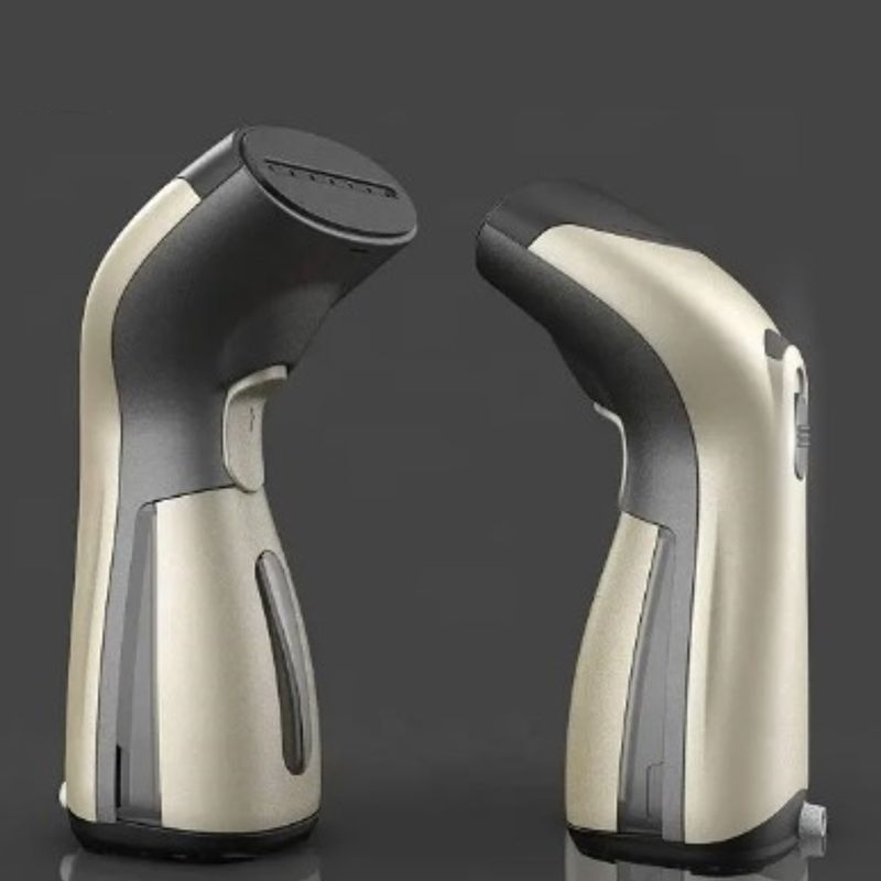 Electronice si Electrocasnice - Ingrijirea tesaturilor - Fiare de calcat - Aparat portabil de calcat cu aburi, Adsinio, Vertical si orizontal, 1000W, Negru-auriu, Husa de transport, - Infinity.ro