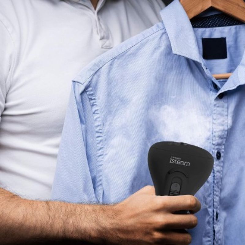 Electronice si Electrocasnice - Ingrijirea tesaturilor - Fiare de calcat - Dispozitiv portabil de calcat cu aburi,Adsinio,Vertical si orizontal,1000W,Negru Mat,Husa de transport, - Infinity.ro