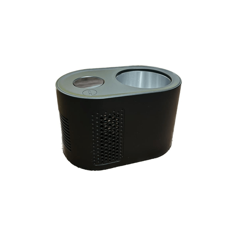 Casa si Gradina - Bucatarie si vesela - Accesorii bar - Termosuri si Cani termos - Cana termica cu suport de birou, Adsinio, display digital, incalzire, racire, 300 ml, Negru - Infinity.ro