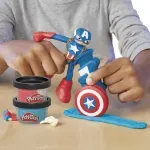 Jucarii, Copii si Bebe - Jucarii si jocuri - Figurine - Play-doh marvel figurina flexibila cu accesorii captain america 10cm - Infinity.ro