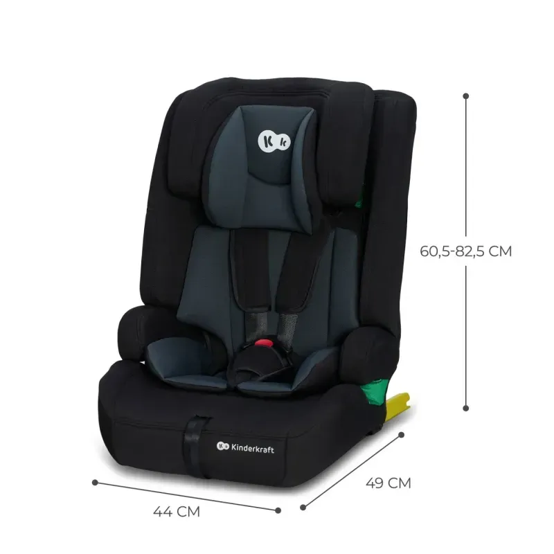 Jucarii, Copii si Bebe - Carucioare si articole de transport - Scaune auto copii - Scaun auto i-size, 76-150 cm, kinderkraft safety fix 2, black - Infinity.ro