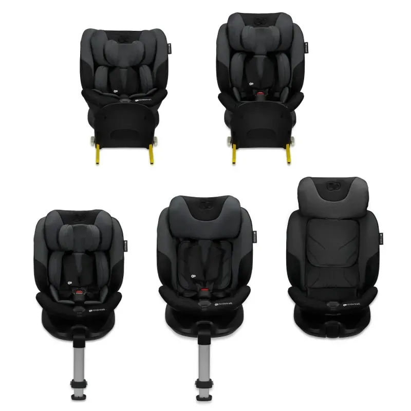 Jucarii, Copii si Bebe - Carucioare si articole de transport - Scaune auto copii - Scaun auto kinderkraft i-fix, i-size 40-150 cm, graphite black - Infinity.ro