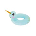 Jucarii, Copii si Bebe - Jucarii si jocuri - Jucarii de exterior - Colaci, ochelari si accesorii inot copii - Colac unicorn gonflabil, 90 x 75 cm, turcoaz, Grafix R05-0574 - Infinity.ro