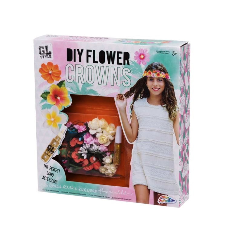 Jucarii, Copii si Bebe - Jucarii si jocuri - Jucarii & jocuri educative - Seturi de artizanat - Kit de confectionare coroana de flori pentru fetite, RMS R06-0123 - Infinity.ro