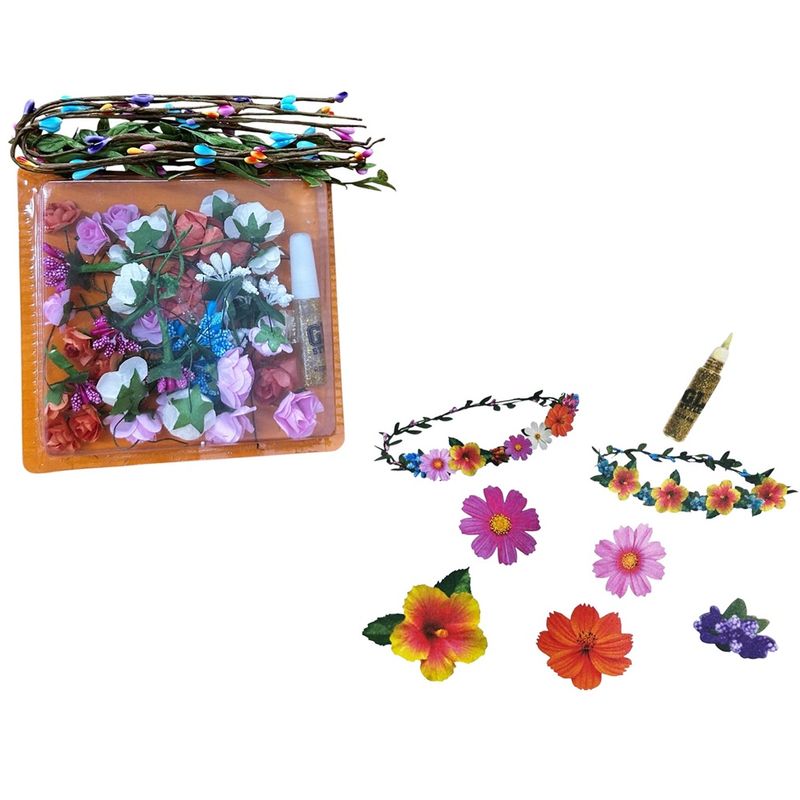 Jucarii, Copii si Bebe - Jucarii si jocuri - Jucarii & jocuri educative - Seturi de artizanat - Kit de confectionare coroana de flori pentru fetite, RMS R06-0123 - Infinity.ro