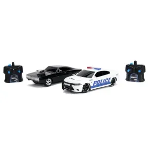 Set Masinute Fast And Furious Rc Toyota Supra&dodge Charger Srt Scara 1:16