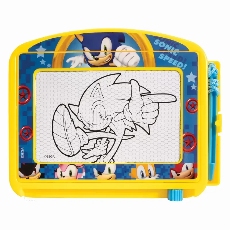 Jucarii, Copii si Bebe - Jucarii si jocuri - Jucarii & jocuri educative - Seturi pictura si desen - Tabla magnetica de desen sonic the hedgehog - Infinity.ro