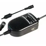 Laptop, Telefoane si Tablete - Laptopuri si accesorii - Accesorii Laptop - Incarcatoare laptop - Incarcator universal auto pentru laptop, 8 mufe, 80 W, Gonga® Negru - Infinity.ro