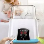 Jucarii, Copii si Bebe - Hrana si alaptare - Biberoane, suzete si accesorii hranire - Incalzitoare si termosuri bebe - Incalzitor dublu de biberoane, sterilizator multifunctional pentru sticle bebelusi si suzete, cu display LED, Gonga® Alb - Infinity.ro