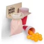 Jucarii, Copii si Bebe - Jucarii si jocuri - Jocuri si puzzle - Jocuri de societate - Joc de petrecere Beer Pong cu raft, 24 piese, Gonga® Rosu - Infinity.ro