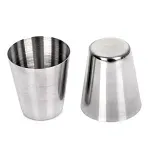 Casa si Gradina - Bucatarie si vesela - Cani si pahare - Pahare - Set de 6 pahare de 30 ml, otel inoxidabil cu husa din piele ecologica, Gonga® Argintiu - Infinity.ro