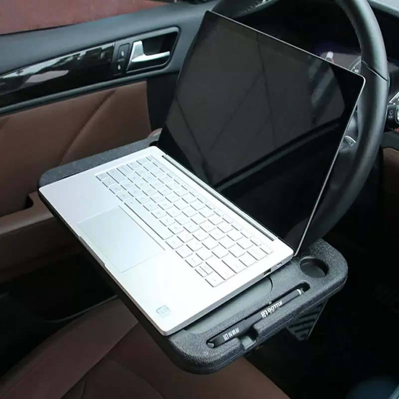 Auto si Moto - Piese auto si accesorii - Caroserie - Usi auto si accesorii - Organizator tip masa auto ,practica pentru volan, 2 in 1, din plastic, Gonga® Negru - Infinity.ro