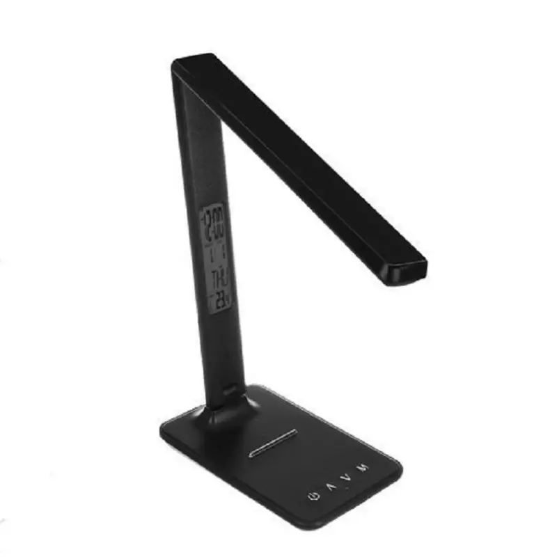 Casa si Gradina - Corpuri si surse de iluminat - Veioze si lampi - Veioze - Lampa de birou, multifunctionala, cu statie meteo, Gonga® Negru - Infinity.ro