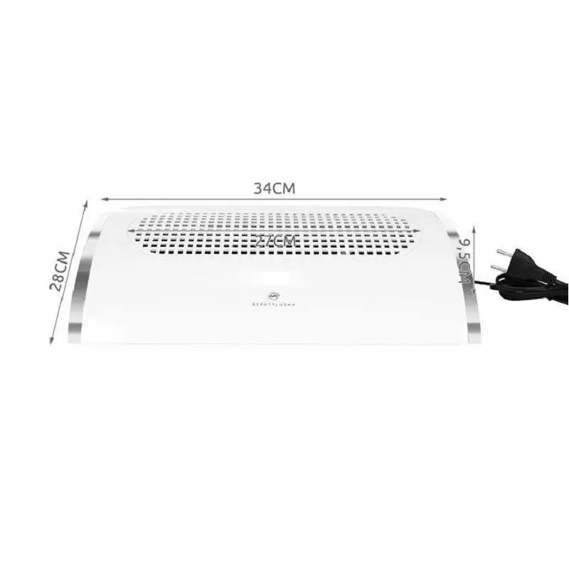 Ingrijire personala si Cosmetice - Aparate & accesorii ingrijire personala - Aparate cosmetice - Aparate pentru manichiura-pedichiura - Aspirator de praf pentru manichiura, 40 W, 3 motoare, Gonga® Alb - Infinity.ro