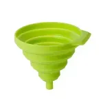 Casa si Gradina - Bucatarie si vesela - Ustensile bucatarie - Site bucatarie, strecuratori si accesorii - Mini palnie pliabila din silicon, 8 x 6 cm, Gonga® Verde - Infinity.ro