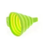 Casa si Gradina - Bucatarie si vesela - Ustensile bucatarie - Site bucatarie, strecuratori si accesorii - Mini palnie pliabila din silicon, 8 x 6 cm, Gonga® Verde - Infinity.ro