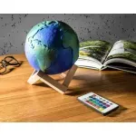 Casa si Gradina - Corpuri si surse de iluminat - Veioze si lampi - Lampi de veghe - Lampa RGB Glob Pamantesc 3D, Gonga® Albastru - Infinity.ro