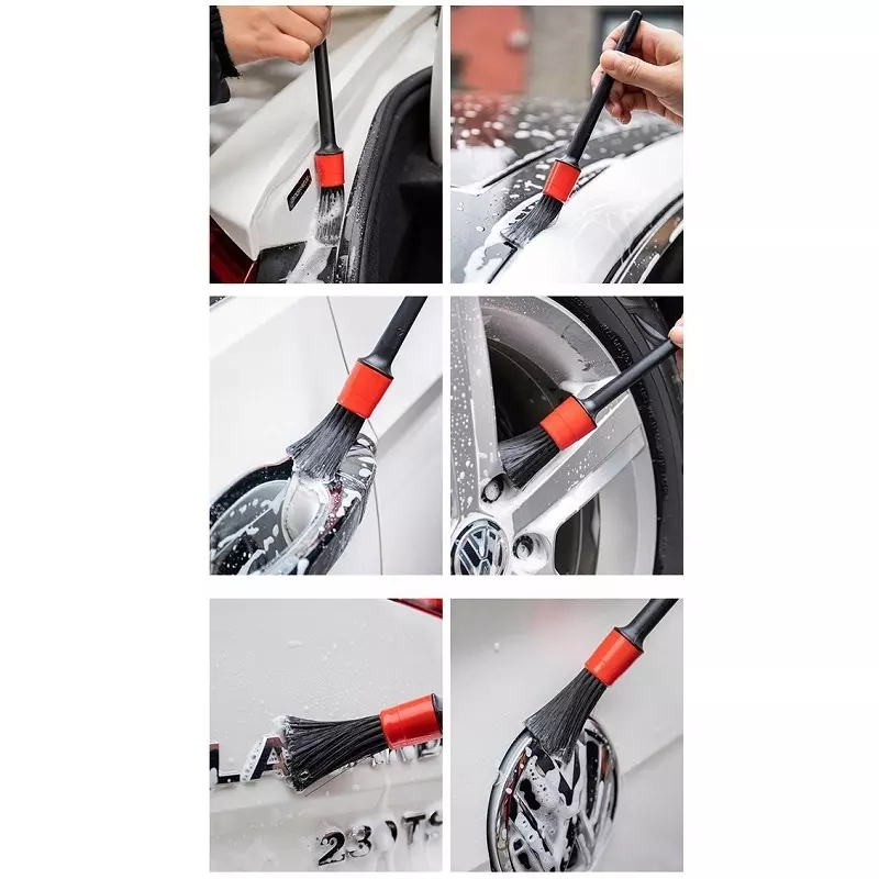 Auto si Moto - Intretinere auto - Produse curatare auto - Set 5 perii pentru curatare interior masina, Gonga® Negru - Infinity.ro