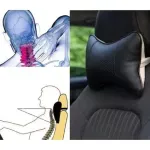 Auto si Moto - Piese auto si accesorii - Interior auto - Accesorii interior - Perna de relaxare pentru tetiera, piele ecologica, Gonga® Negru - Infinity.ro