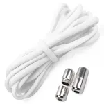 Fashion, accesorii si bijuterii - Femei - Incaltaminte femei - Accesorii incaltaminte - Sireturi elastice fara legare, 100 cm, Gonga® Alb - Infinity.ro