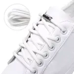 Fashion, accesorii si bijuterii - Femei - Incaltaminte femei - Accesorii incaltaminte - Sireturi elastice fara legare, 100 cm, Gonga® Alb - Infinity.ro