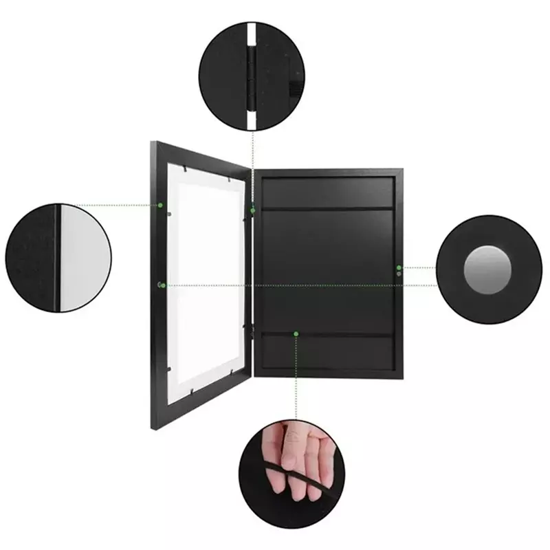 Market - Cadouri - Rame si albume foto - Rama foto din lemn, A4, 33x25 cm, Gonga® Negru - Infinity.ro