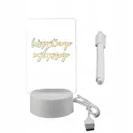 Casa si Gradina - Corpuri si surse de iluminat - Veioze si lampi - Lampi de veghe - Lampa de veghe, 3 moduri de iluminare, cu panou transparent pentru tabla de scris si pix, Gonga® Transparent - Infinity.ro