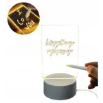 Casa si Gradina - Corpuri si surse de iluminat - Veioze si lampi - Lampi de veghe - Lampa de veghe, 3 moduri de iluminare, cu panou transparent pentru tabla de scris si pix, Gonga® Transparent - Infinity.ro