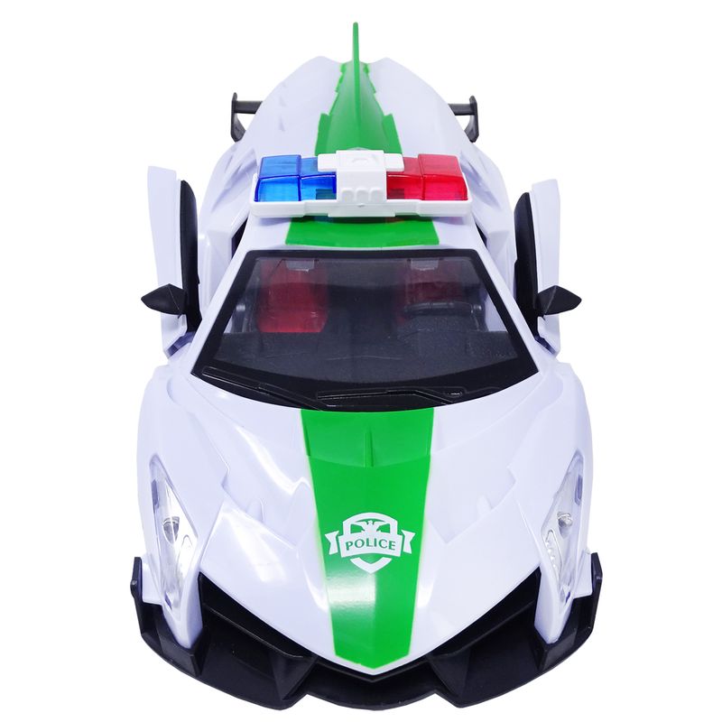 Jucarii, Copii si Bebe - Jucarii si jocuri - Vehicule si jucarii cu telecomanda - Masinute - Masina de Politie Verde cu Telecomanda, Lumini si Acumulator, SALAMANDRA KIDS® - Infinity.ro