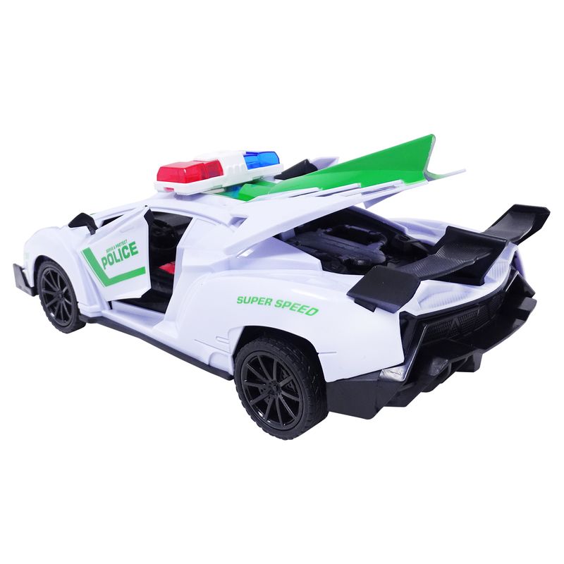 Jucarii, Copii si Bebe - Jucarii si jocuri - Vehicule si jucarii cu telecomanda - Masinute - Masina de Politie Verde cu Telecomanda, Lumini si Acumulator, SALAMANDRA KIDS® - Infinity.ro