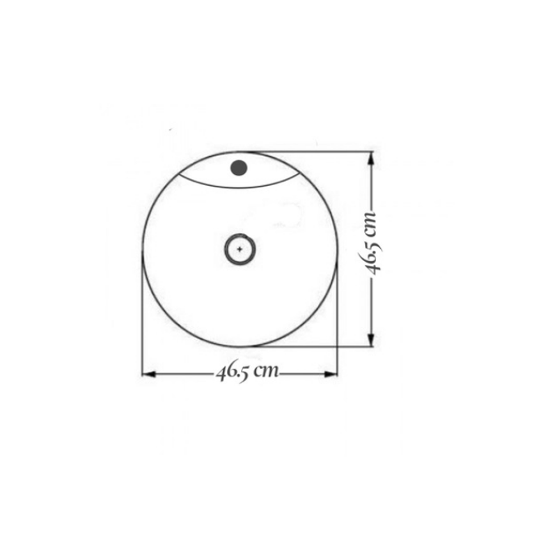 Casa si Gradina - Sanitare - Lavoar baie si accesorii - Lavoare si piedestale - Lavoar pe blat, Raulconstruct, Grande , 46.5 x 46.5 cm , cu preaplin, ceramica sanitara - Infinity.ro