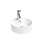 Casa si Gradina - Sanitare - Lavoar baie si accesorii - Lavoare si piedestale - Lavoar pe blat, Raulconstruct, Grande , 46.5 x 46.5 cm , cu preaplin, ceramica sanitara - Infinity.ro