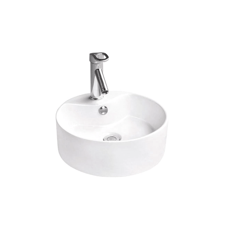 Casa si Gradina - Sanitare - Lavoar baie si accesorii - Lavoare si piedestale - Lavoar pe blat, Raulconstruct, Grande , 46.5 x 46.5 cm , cu preaplin, ceramica sanitara - Infinity.ro