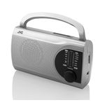TV, Audio-Video si Foto - Portabile audio - Radio - Radio JVC RA-E321S, tuner analogic FM/AM, mufa jack pentru casti, argintiu - Infinity.ro