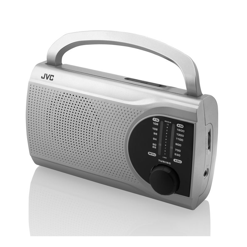 TV, Audio-Video si Foto - Portabile audio - Radio - Radio JVC RA-E321S, tuner analogic FM/AM, mufa jack pentru casti, argintiu - Infinity.ro