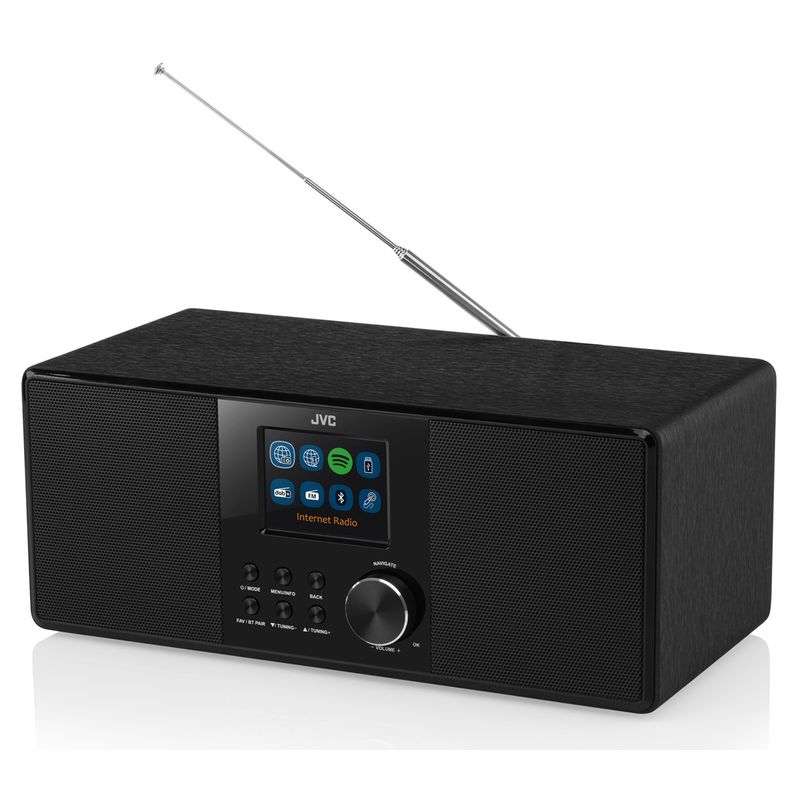 TV, Audio-Video si Foto - Portabile audio - Radio - Radio internet JVC RA-E981B, 10W RMS, tuner DAB+/FM, Bluetooth, LCD 2.8”, WiFi, Spotifiy, telecomanda, USB, AUX, negru - Infinity.ro