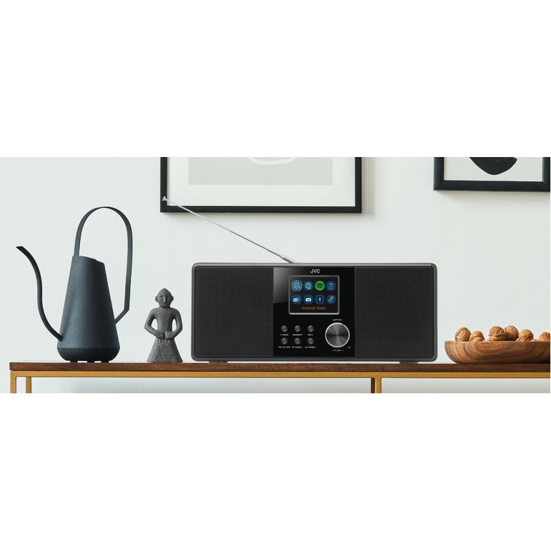 TV, Audio-Video si Foto - Portabile audio - Radio - Radio internet JVC RA-E981B, 10W RMS, tuner DAB+/FM, Bluetooth, LCD 2.8”, WiFi, Spotifiy, telecomanda, USB, AUX, negru - Infinity.ro