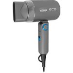 Ingrijire personala si Cosmetice - Aparate & accesorii ingrijire personala - Hair styling - Uscatoare de par - Uscator de par pentru voiaj ECG Grigio Piccolo, 1200 W, 2 viteze, 2 niveluri de temperatura, maner pliabil, gri - Infinity.ro