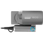 Ingrijire personala si Cosmetice - Aparate & accesorii ingrijire personala - Hair styling - Uscatoare de par - Uscator de par pentru voiaj ECG Grigio Piccolo, 1200 W, 2 viteze, 2 niveluri de temperatura, maner pliabil, gri - Infinity.ro