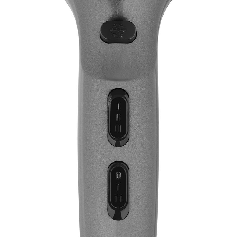 Ingrijire personala si Cosmetice - Aparate & accesorii ingrijire personala - Hair styling - Uscatoare de par - Uscator de par cu ionizare ECG Modifica Grigio Grande, 2200 W, 2 viteze, 3 niveluri de temperatura, gri - Infinity.ro