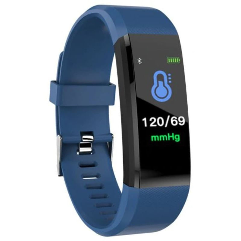 Laptop, Telefoane si Tablete - Wearables si gadgeturi - Wearables - Bratari fitness - Bratara Smart Fitness Techstar® ID115 Plus Fitness, 0,95" OLED, BT4.0, Waterproof IP65, Monitorizare Puls, Tensiune, Albastru - Infinity.ro